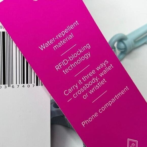 Vera Bradley Blue RFID Wristlet Wallet Crossbody Bag - Picture 13 of 13